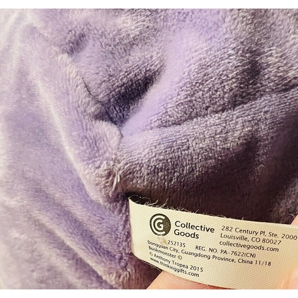 The Book Monster Plush Purple Book Tablet Holder Collective Goods - Picture 7 of 7